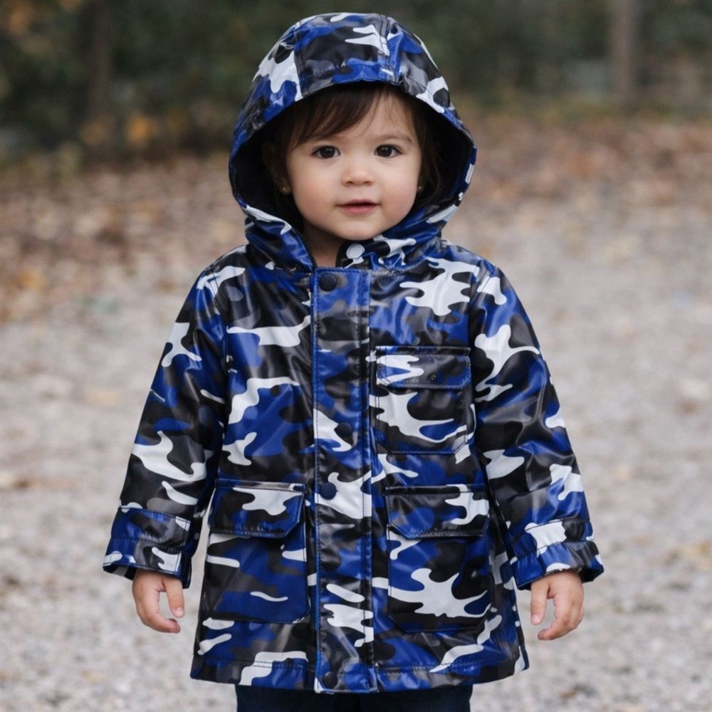 NWOT Nevada Camo Vinyl Rain Jacket